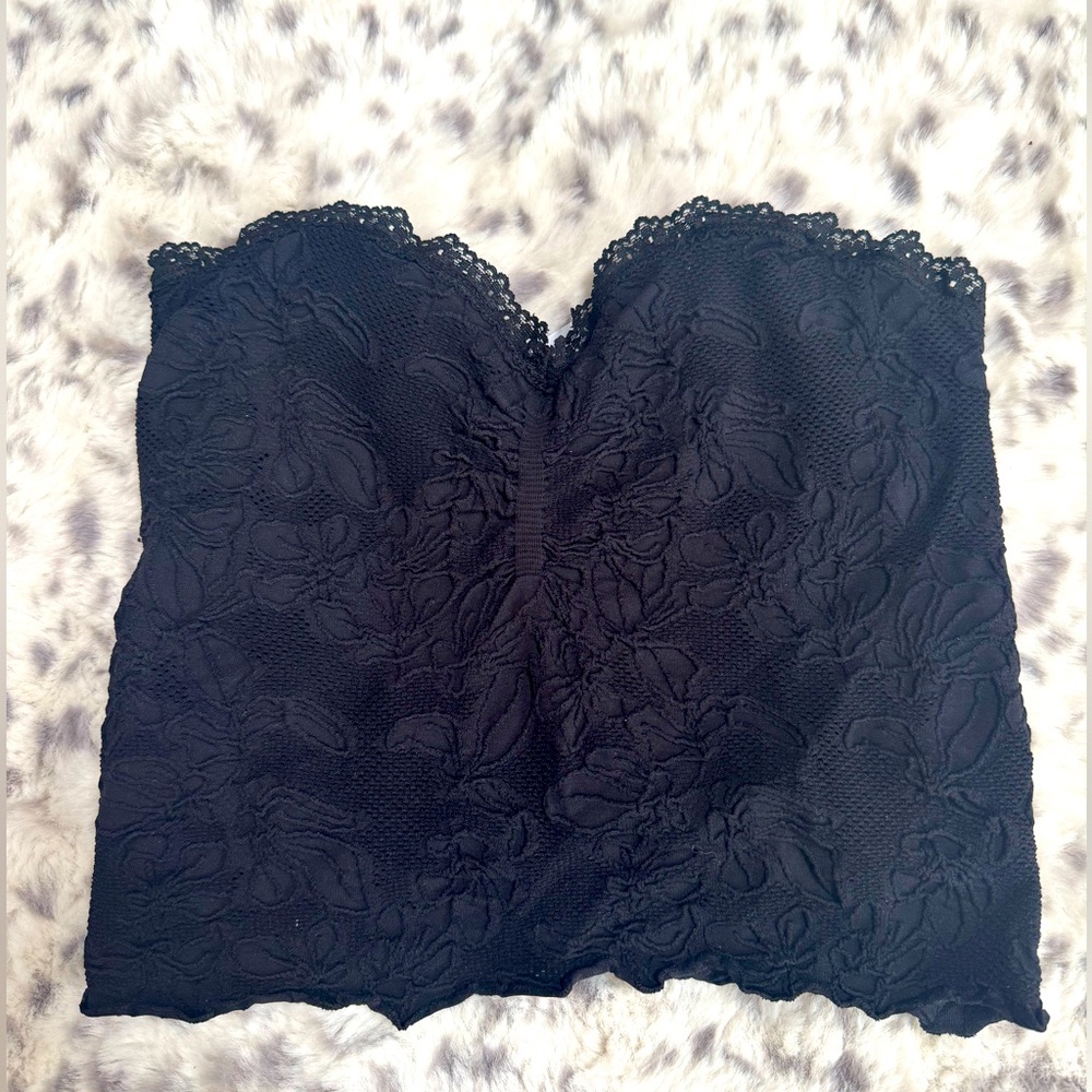 Tilly's Black Floral Tube Top